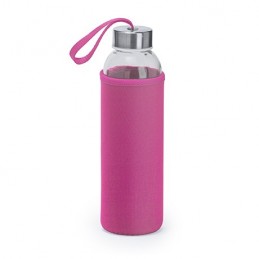 CAMU. Bidon de sticlă de 500 ml in husă neopren, MD4040 - FUCHSIA