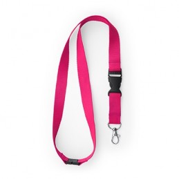 GUEST. Lanyard cu carabină, cataramă și închidere de siguranță., LY7054 - FUCHSIA