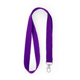 HOST. Lanyard din poliester cu carabină., LY7053 - Mov