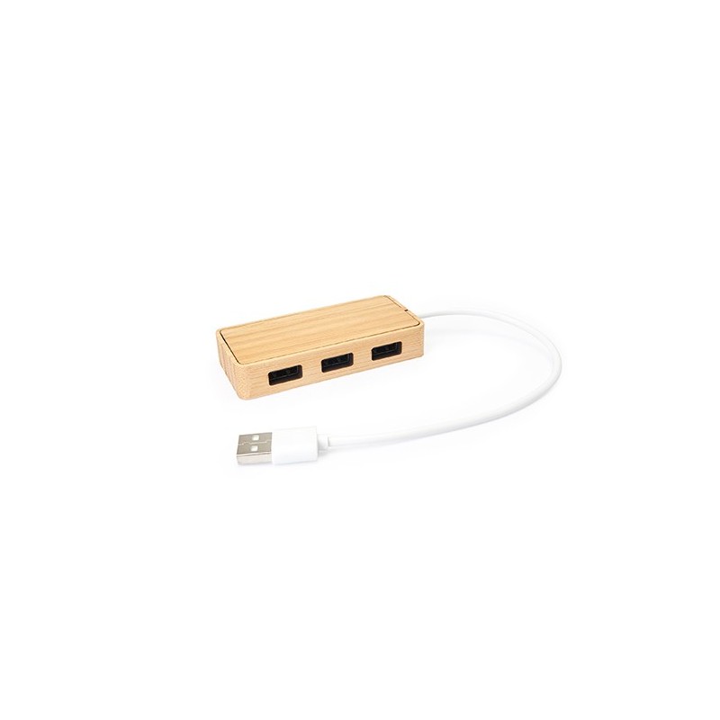 NEPTUNE. Port USB 3 porturi cu corp de bambus, IA3023 - natural NEPTUNE. Port USB 3 porturi cu corp de bambus, IA3023 - natural