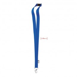 LANY RPET - Lanyard din RPET cu carabină   MO6100-37, Royal blue