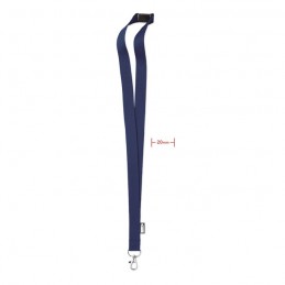 LANY RPET - Lanyard din RPET cu carabină   MO6100-04, Blue