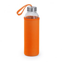 CAMU. Bidon de sticlă de 500 ml in husă neopren, MD4040 - ORANGE