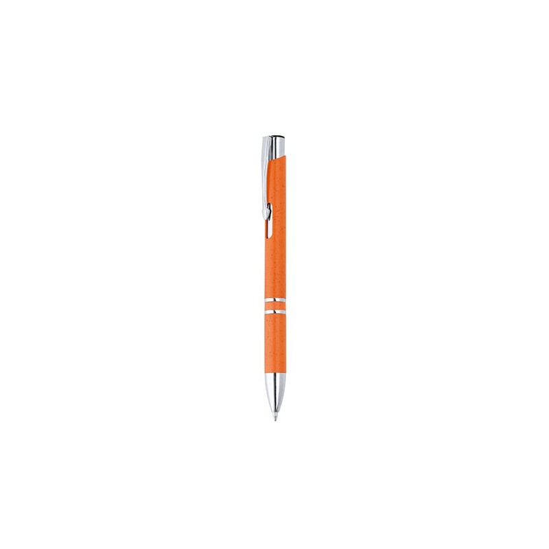 HAYEDO. Pix din paie de grau cu 2 inele metalice, HW8030 - ORANGE