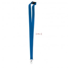 PANY - Lanyard 2 cm, cârlig metal, buclă.  MO9354-37, Royal blue