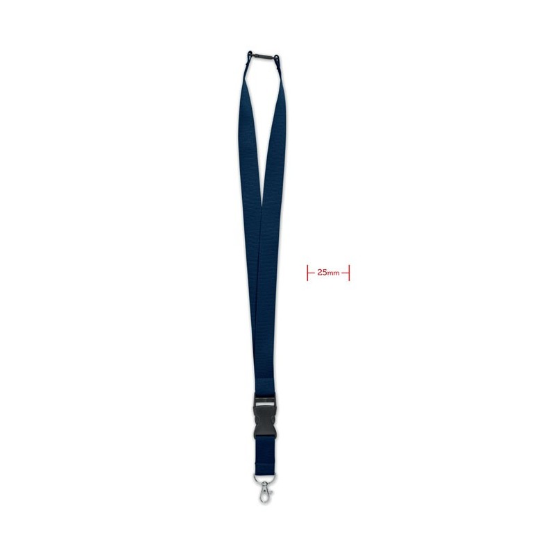 WIDE LANY - Lanyard, cârlig metalic 25mm. MO9661-04, Blue WIDE LANY - Lanyard, cârlig metalic 25mm. MO9661-04, Blue
