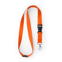 GUEST. Lanyard cu carabină, cataramă și închidere de siguranță., LY7054 - ORANGE