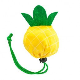 PLEGABLE FOCHA. Sacoșă de cumpărături pliabilă din poliester, BO7523 - PINEAPPLE