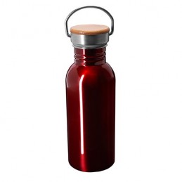 BOINA. Bidon 650 ml pentru sublimare capac bambus, MD4039 - RED