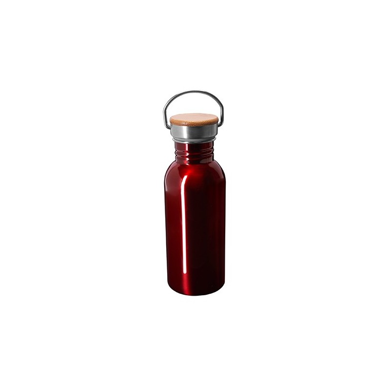 BOINA. Bidon 650 ml pentru sublimare capac bambus, MD4039 - RED