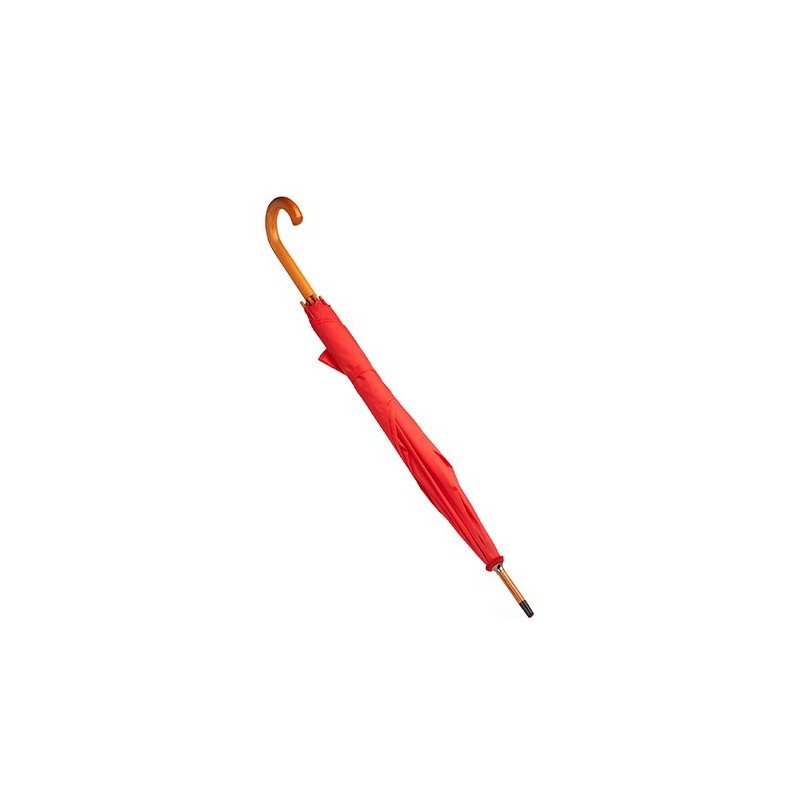LYSE. Umbrela maner lemn curbat- deschidere manuala, UM5607 - RED