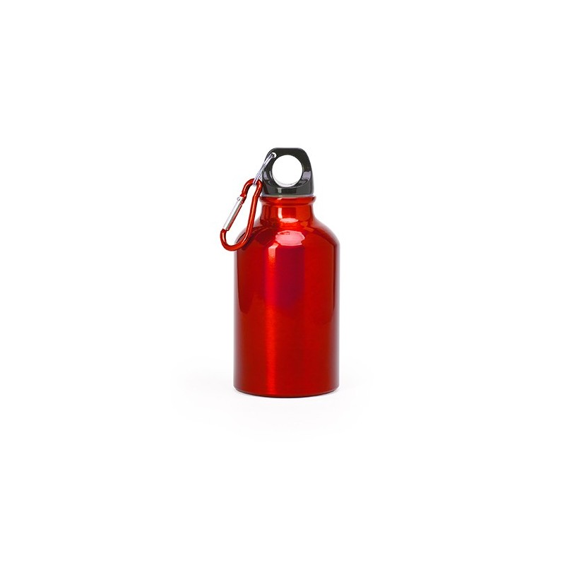 YACA. Bidon de aluminiu cu carabină 330 ml, MD4004 - RED