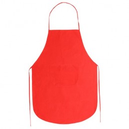 KELLER. Șorț din material non-woven cu buzunar central, DE9130 - RED