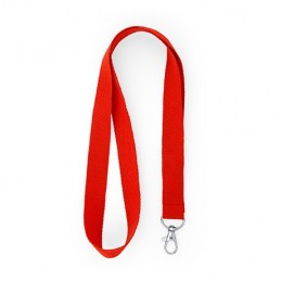 ECOHOST. Lanyard RPET cu carabină., LY7055 - RED