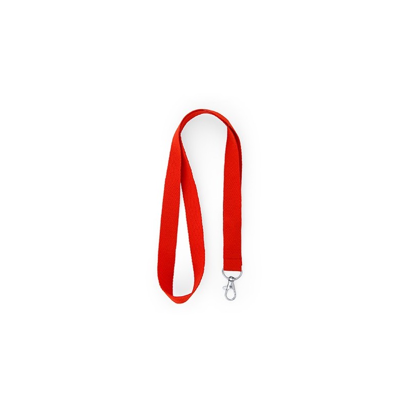 ECOHOST. Lanyard RPET cu carabină., LY7055 - RED