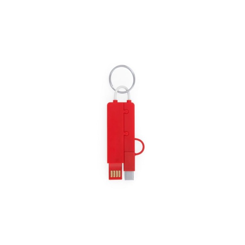 CRUX. Breloc cu cablu de încărcare 3 în 1, IA3009 - RED CRUX. Breloc cu cablu de încărcare 3 în 1, IA3009 - RED