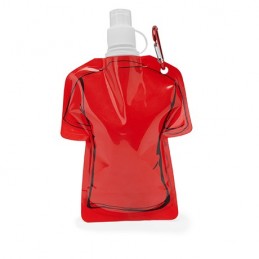 MANDY. Bidon pliabil cu carabina in forma de tricou 470 ml, MD4086 - RED