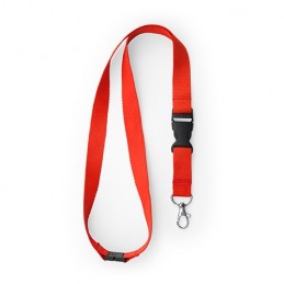 GUEST. Lanyard cu carabină, cataramă și închidere de siguranță., LY7054 - RED