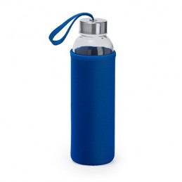 CAMU. Bidon de sticlă de 500 ml in husă neopren, MD4040 - ROYAL BLUE