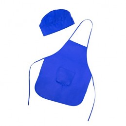 JAMIE. Set copii cu sort bucatarie si boneta, DE9133 - ROYAL BLUE