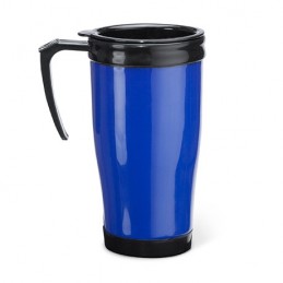 LULO. Cană termică cu capac din PP. Capacitate de 470 ml, MD4025 - ROYAL BLUE