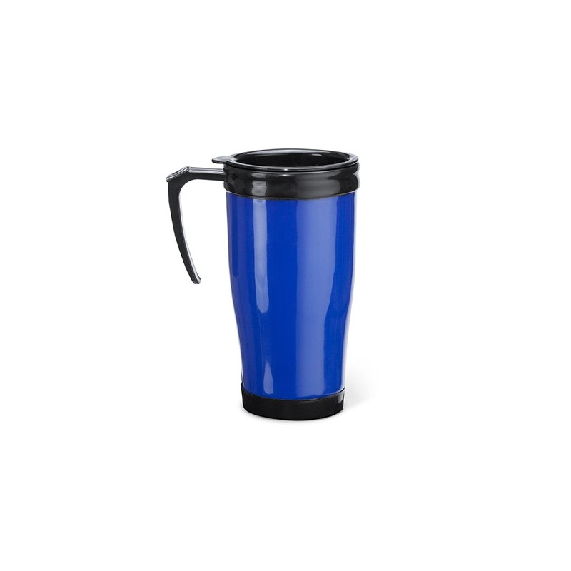 LULO. Cană termică cu capac din PP. Capacitate de 470 ml, MD4025 - ROYAL BLUE