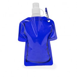 MANDY. Bidon pliabil cu carabina in forma de tricou 470 ml, MD4086 - ROYAL BLUE