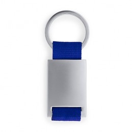 MINERAL. Breloc metalic cu bandă din poliester, KO4051 - ROYAL BLUE