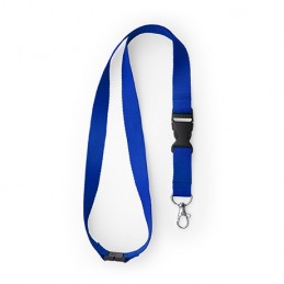 GUEST. Lanyard cu carabină, cataramă și închidere de siguranță., LY7054 - ROYAL BLUE