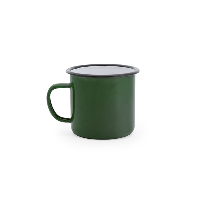ANON. Cană metalica de 380 ml în stil retro, MD4015 - verde ANON. Cană metalica de 380 ml în stil retro, MD4015 - verde