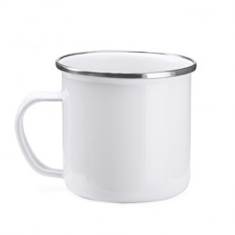 DAMASCO. Cană metalică emailată de 380 ml. Pentru sublimare, MD4014 - WHITE
