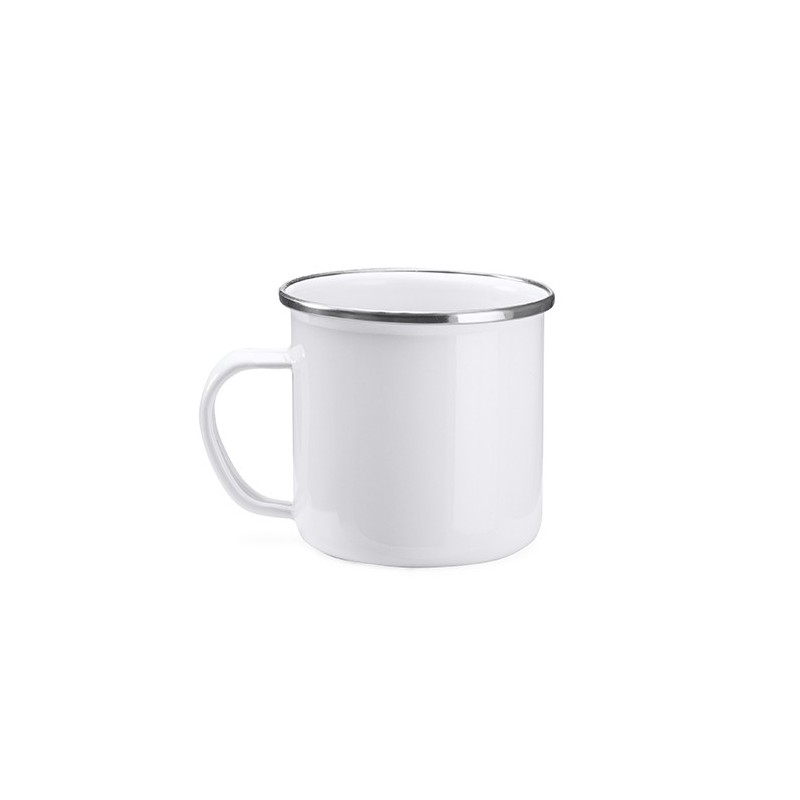 DAMASCO. Cană metalică emailată de 380 ml. Pentru sublimare, MD4014 - WHITE DAMASCO. Cană metalică emailată de 380 ml. Pentru sublimare, MD4014 - WHITE