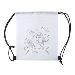 TURCAZ. Rucsac cu siret pentru copii de desenat, BO7530 - WHITE