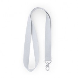 ECOHOST. Lanyard RPET cu carabină., LY7055 - WHITE