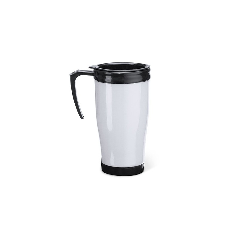 LULO. Cană termică cu capac din PP. Capacitate de 470 ml, MD4025 - WHITE LULO. Cană termică cu capac din PP. Capacitate de 470 ml, MD4025 - WHITE