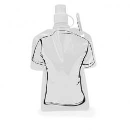 MANDY. Bidon pliabil cu carabina in forma de tricou 470 ml, MD4086 - WHITE