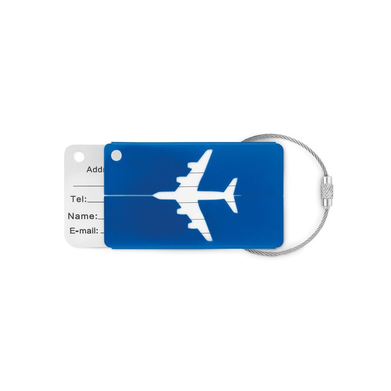 FLY TAG - Etichetă  bagaje din aluminiu  MO9508-37, Royal blue