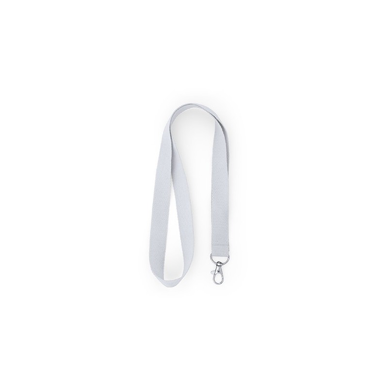 HOST. Lanyard din poliester cu carabină., LY7053 - WHITE