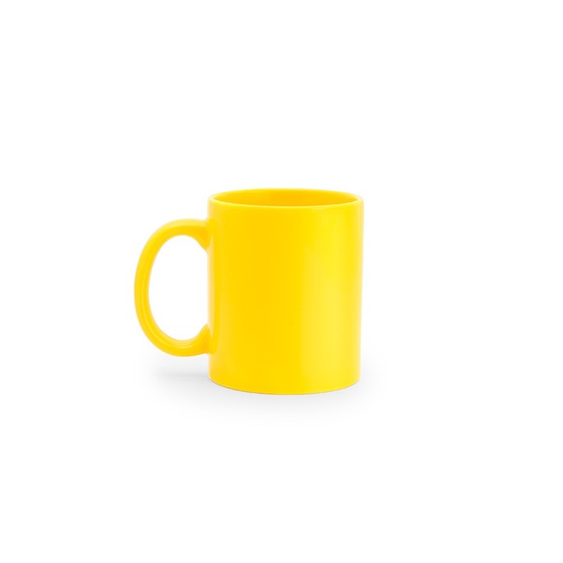 PAPAYA. Cană de ceramică de 370 ml, în cutie albă, MD4006 - YELLOW