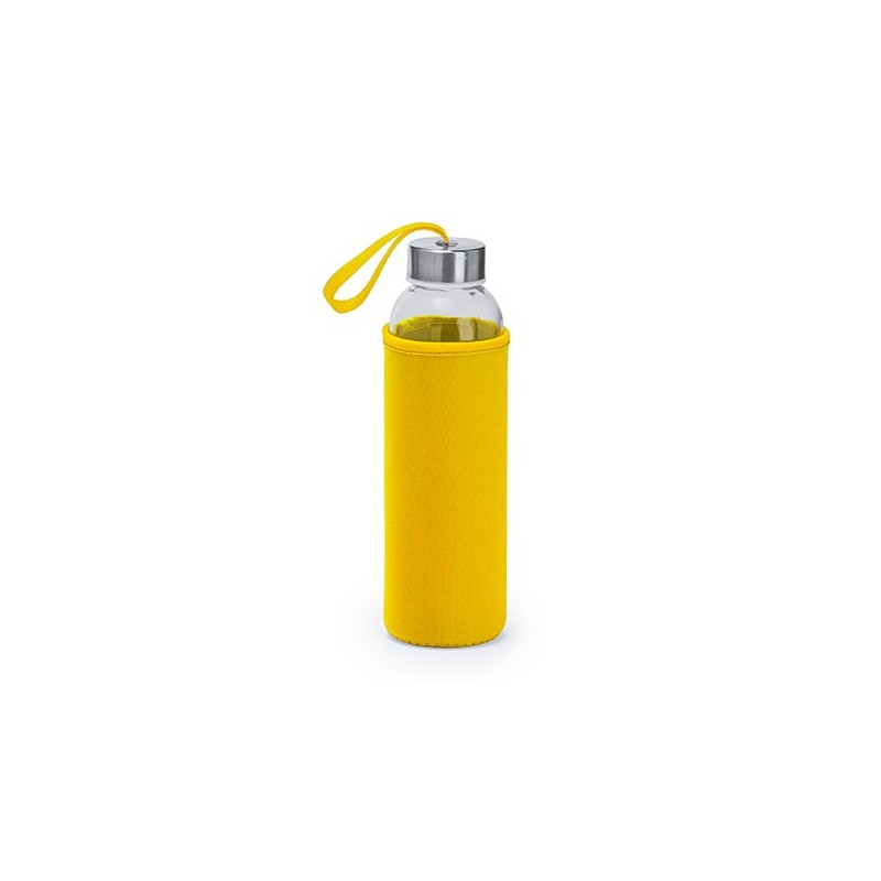 CAMU. Bidon de sticlă de 500 ml in husă neopren, MD4040 - YELLOW