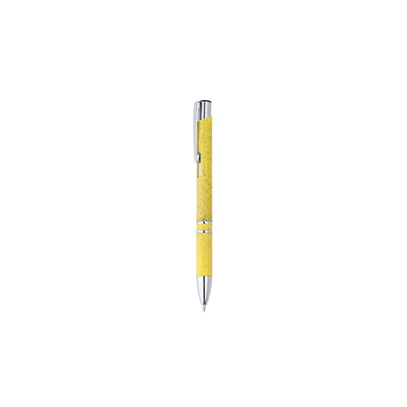 HAYEDO. Pix din paie de grau cu 2 inele metalice, HW8030 - YELLOW