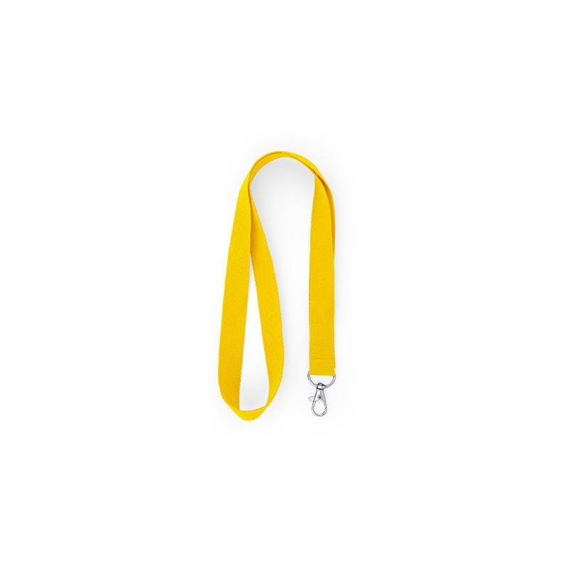 ECOHOST. Lanyard RPET cu carabină., LY7055 - YELLOW