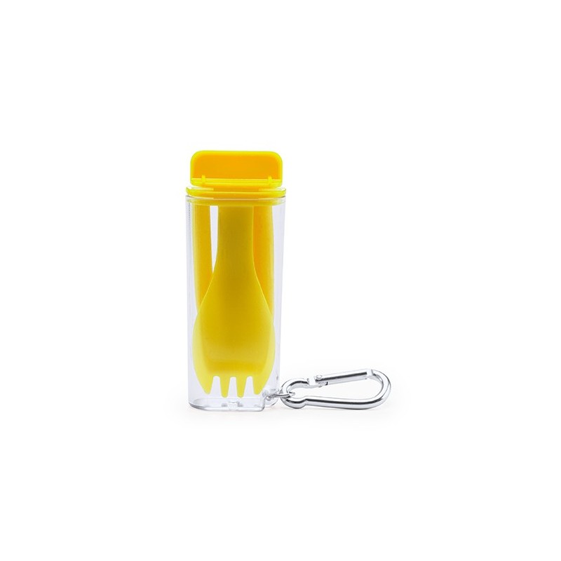 PARBU. Set pai și furculiță într-o carcasă cu carabină, MD4023 - YELLOW PARBU. Set pai și furculiță într-o carcasă cu carabină, MD4023 - YELLOW