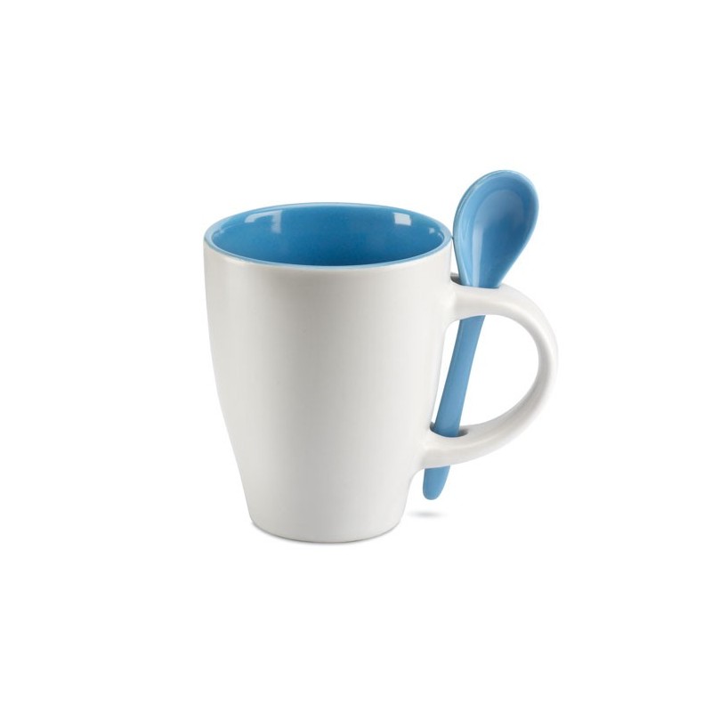 DUAL - Cană cu linguriţă MO7344-04, Blue DUAL - Cană cu linguriţă MO7344-04, Blue