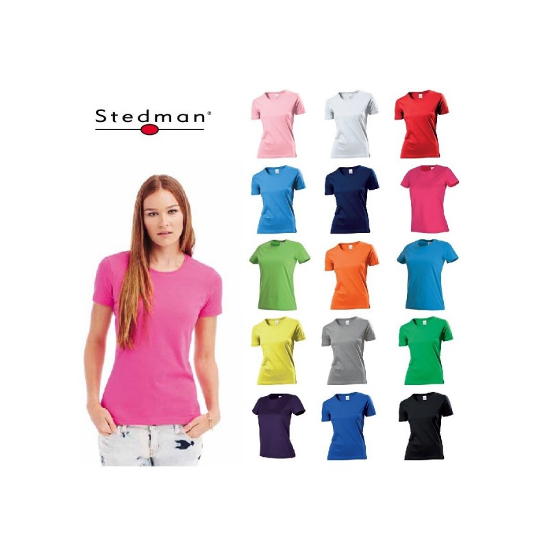 Tricou dama clasic cu maneca scurta 100% BUMBAC Stedman ST2600 COLORAT