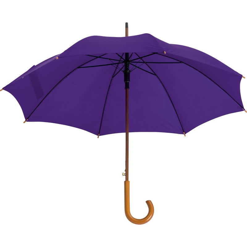 Umbrelă automată maner lemn curbat - 4513112, Violet
