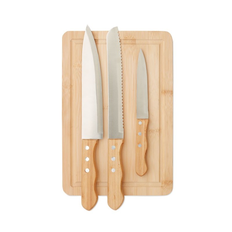 SHARP CHEF. Set tocător și cuțite MO6298-40, Wood SHARP CHEF. Set tocător și cuțite MO6298-40, Wood