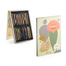 ORGANIC WRITING SHOWCASE. Showcase with 20 ECOlogic ball pens - 70090, Assorted