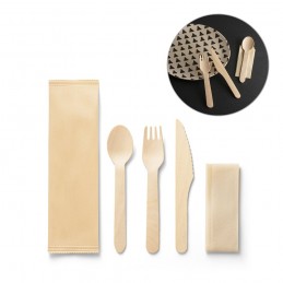 SUYA. Wooden cutlery set - 94077, Natural