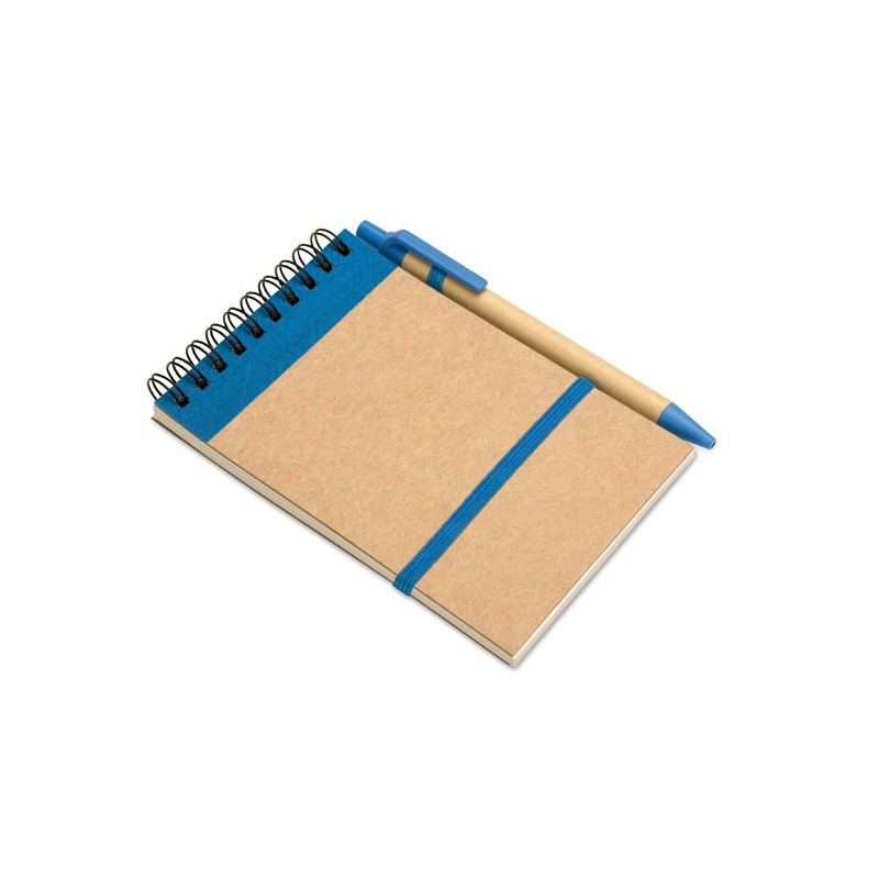 SONORA - Bloc notes reciclat și pix IT3789-04, Blue SONORA - Bloc notes reciclat și pix IT3789-04, Blue